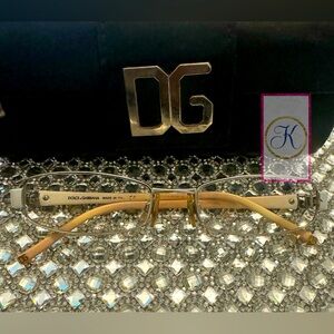 🎉 Dolce & Gabbana DG Oval White Eyeglasses 🎉